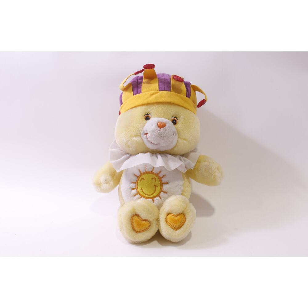 Care Bears King Funshine Bear, Medium Plush, NOT WORKING, Vintage ~260115-WH 902
